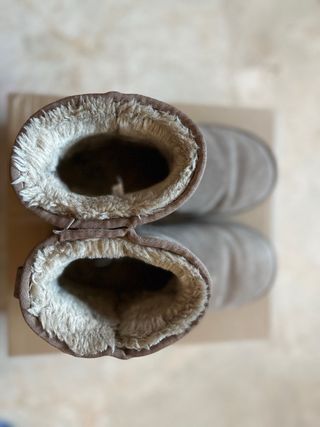 Botas planas de piel niña