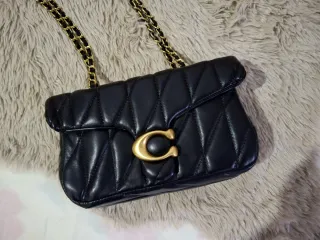 Bolso Coach Piel Negro Dorado