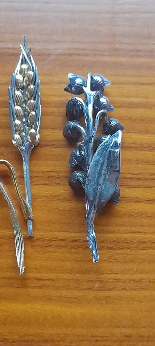 Spiga e mughetto in argento