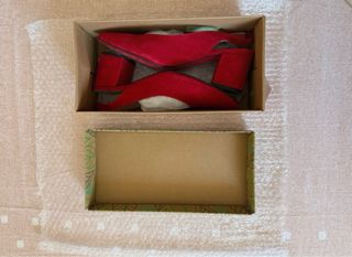 Sandalias rojas tacón bloque Talla 38