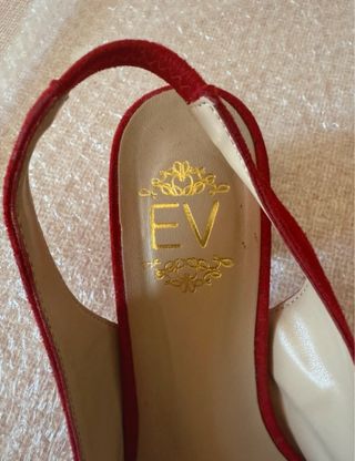 Sandalias rojas tacón bloque Talla 38