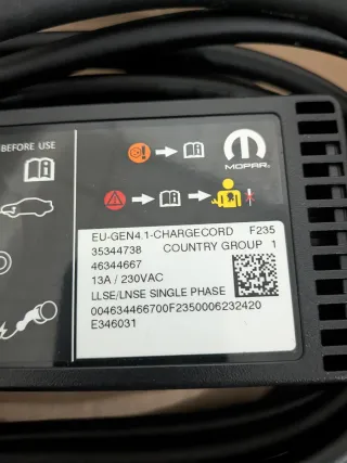 Cavo Ricarica Fiat 500e Mopar Modo 2