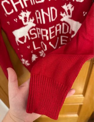 Jersey Navideño Rojo Easy Wear Talla L