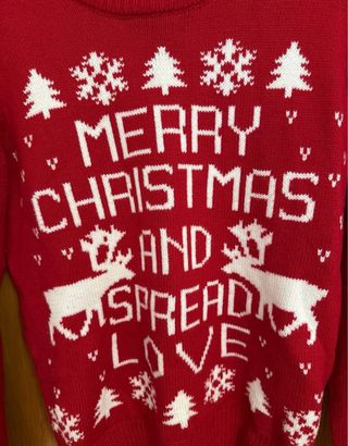 Jersey Navideño Rojo Easy Wear Talla L