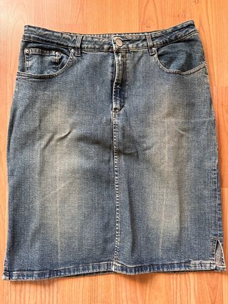 Falda vaquera elástica azul