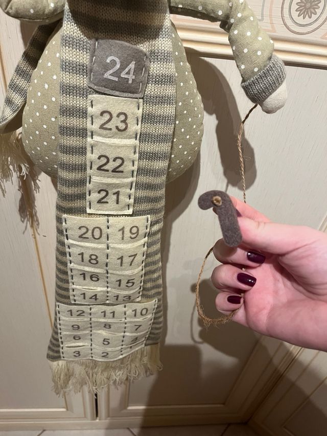 Calendario Avvento Renna Stoffa Bimbi