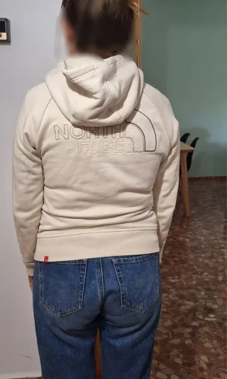 Sudadera The North Face beige cremallera