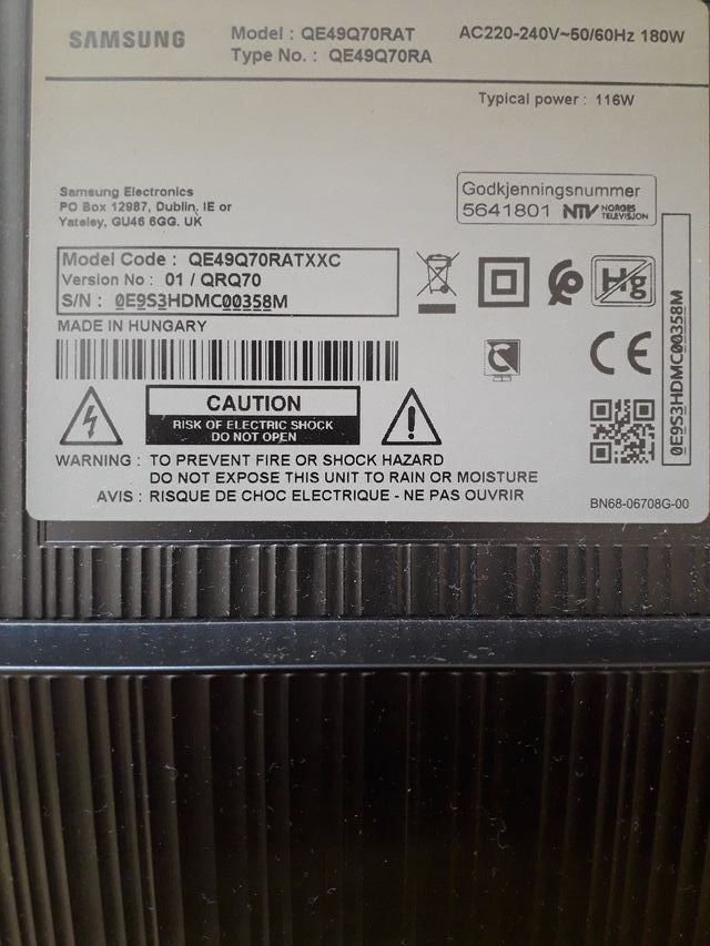 TV Samsung QE49Q70RAT