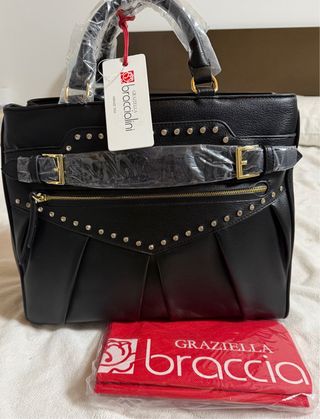 Borsa G. Braccialini Nera Nuova Con Cartellino