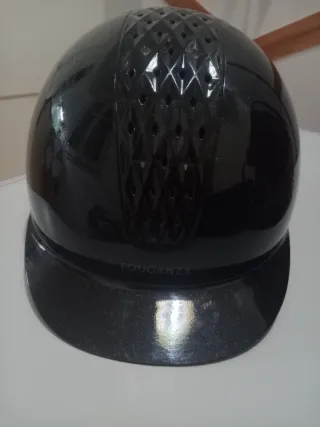 Casco Hípica Negro Brillante