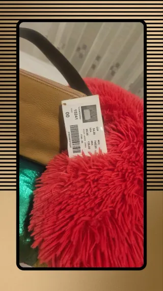 Bolso de hombro beige