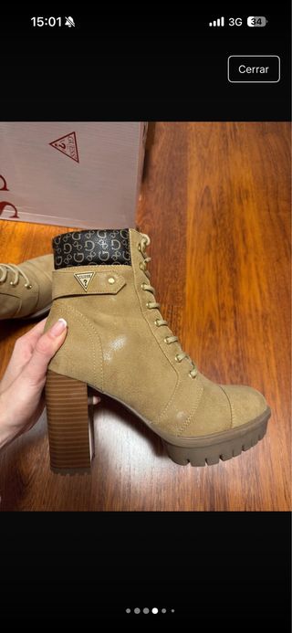 Botines Guess Beige y Marrón