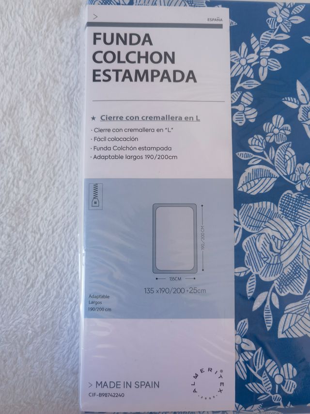 Funda Colchón Estampada Cierre Cremallera L 135CM
