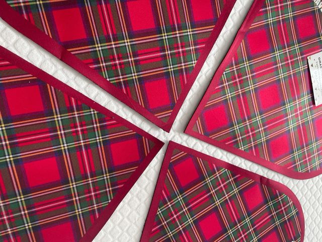 4 Tovagliette Cuore Natale Tartan