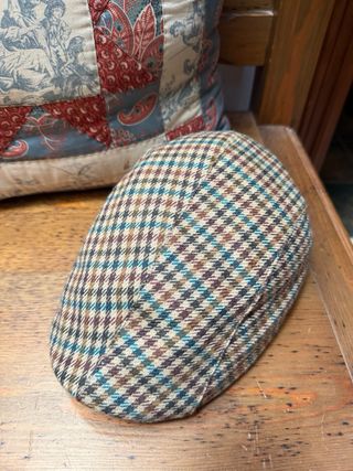 Gorra Campera/Visera de Cuadros Marrón Multicolor