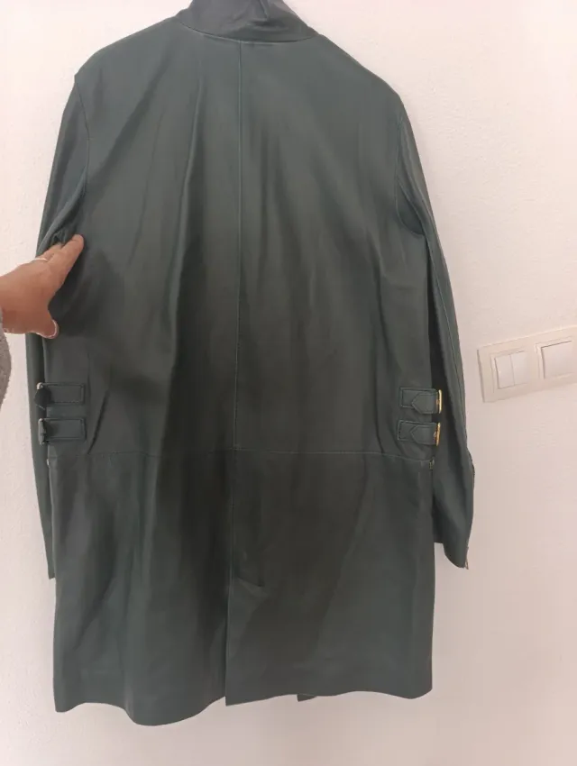 Giubbotto in pelle verde taglia M