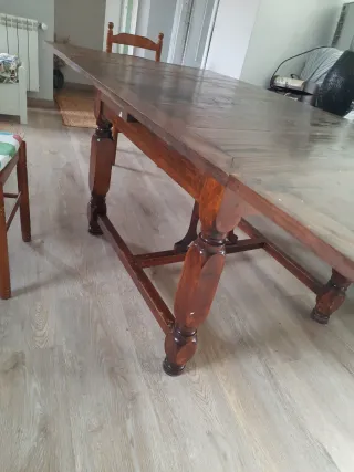 Mesa de cocina madera antigua