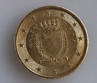 Moneda 10 céntimos Malta 2008