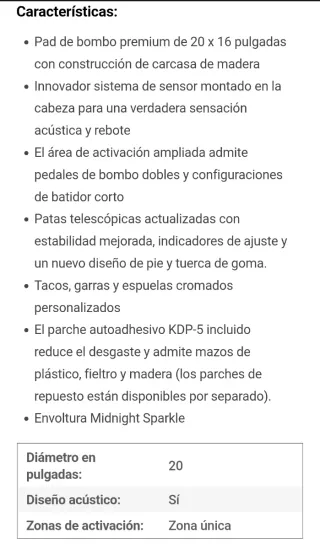 Pad Bombo Roland KD-20-MS 20