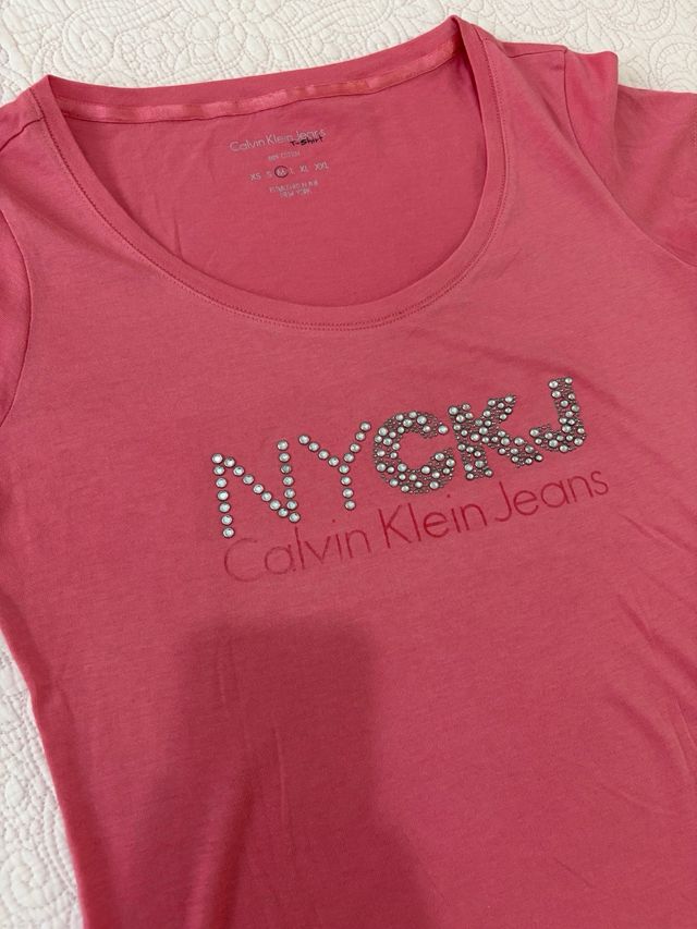 Camiseta Calvin Klein Jeans Rosa Talla M de mujer