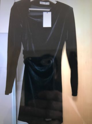 Vestido Zara Terciopelo Negro
