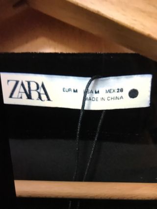 Vestido Zara Terciopelo Negro