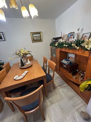 Conjunto Muebles Salón Madera y Cristal