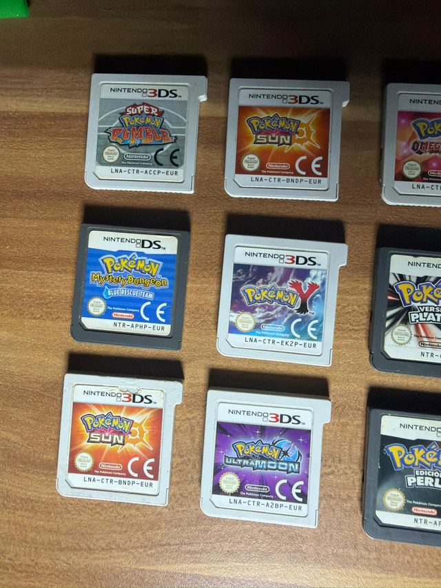 Lote Pokémon DS y 3DS (12 Cartuchos)