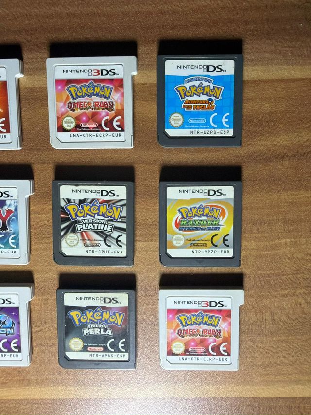 Lote Pokémon DS y 3DS (12 Cartuchos)