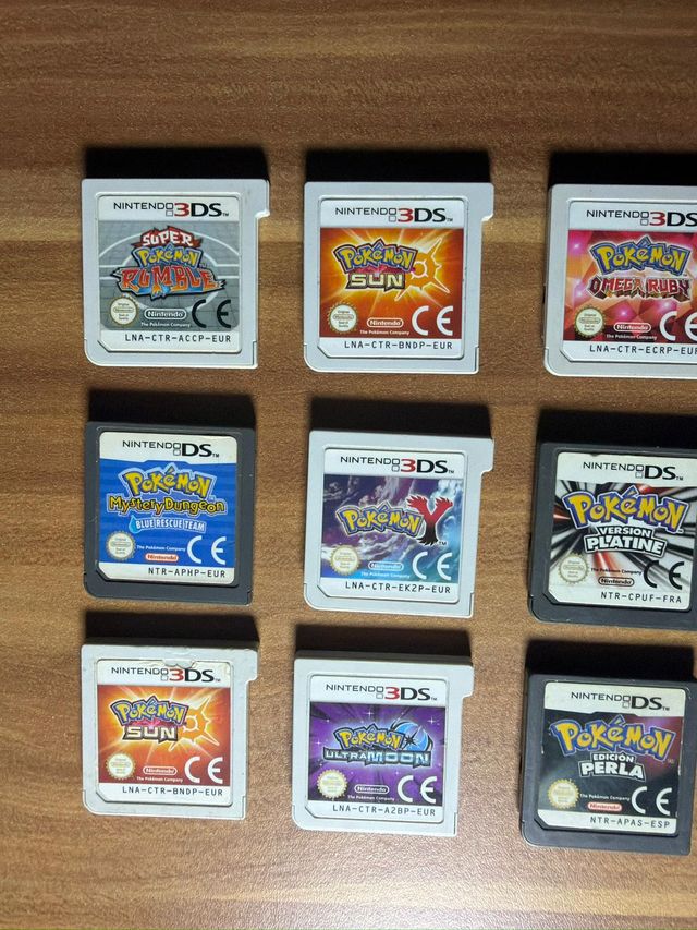 Lote Pokémon DS y 3DS (12 Cartuchos)