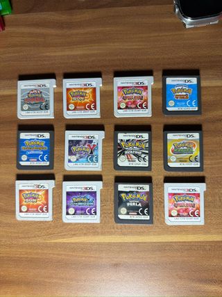 Lote Pokémon DS y 3DS (12 Cartuchos)