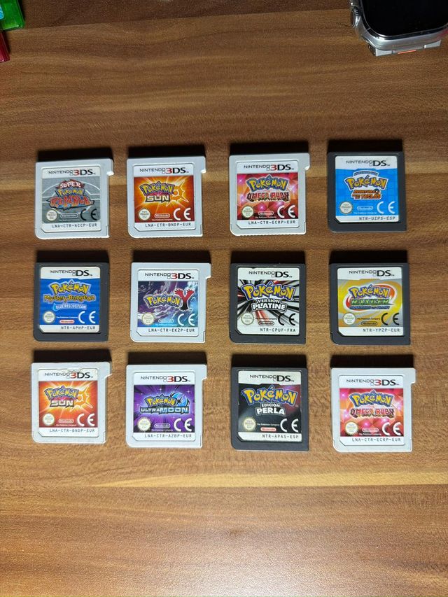 Lote Pokémon DS y 3DS (12 Cartuchos)