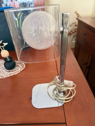 Lamparita moderna cristal y metal