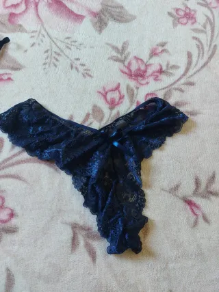 Conjunto lencería mujer azul