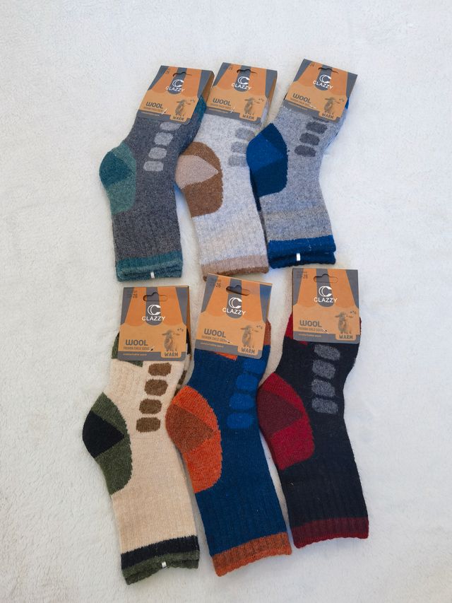 6 pares calcetines lana niño talla 23-26