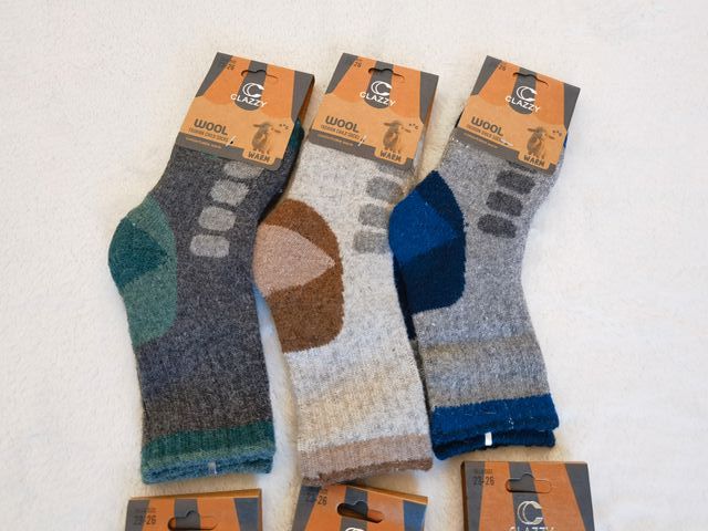 6 pares calcetines lana niño talla 23-26