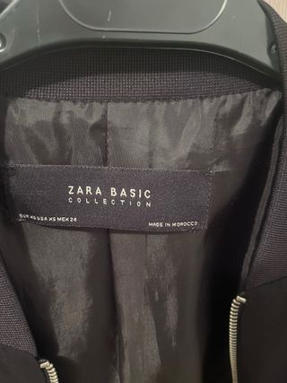 Chaqueta Bomber Zara Negra