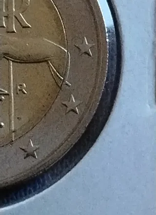 Error moneda conmemorativa 2€ italia 2009