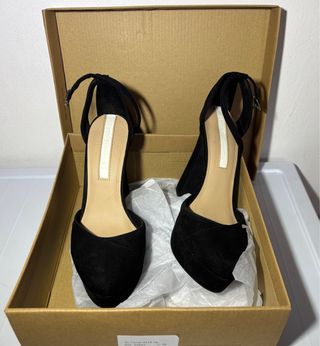 Sandalias Bershka plataforma negras T37