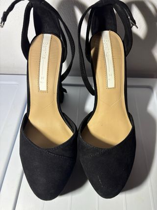 Sandalias Bershka plataforma negras T37