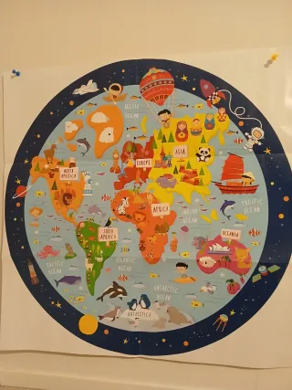 Puzzle circular mundo infantil