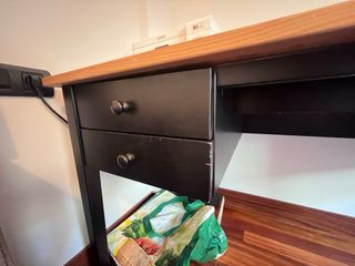 Escritorio Ikea Hemnes Negro/Madera