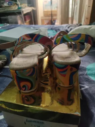 Sandalias Mujer Multicolor Talla 40 con cuña