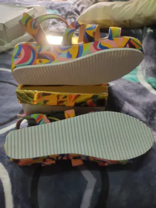 Sandalias Mujer Multicolor Talla 40 con cuña