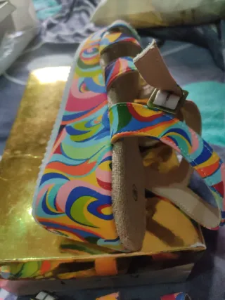 Sandalias Mujer Multicolor Talla 40 con cuña