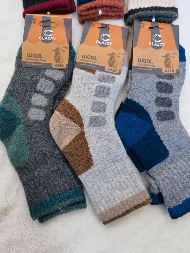 6 Pares Calcetines Lana Niños Talla 27-30