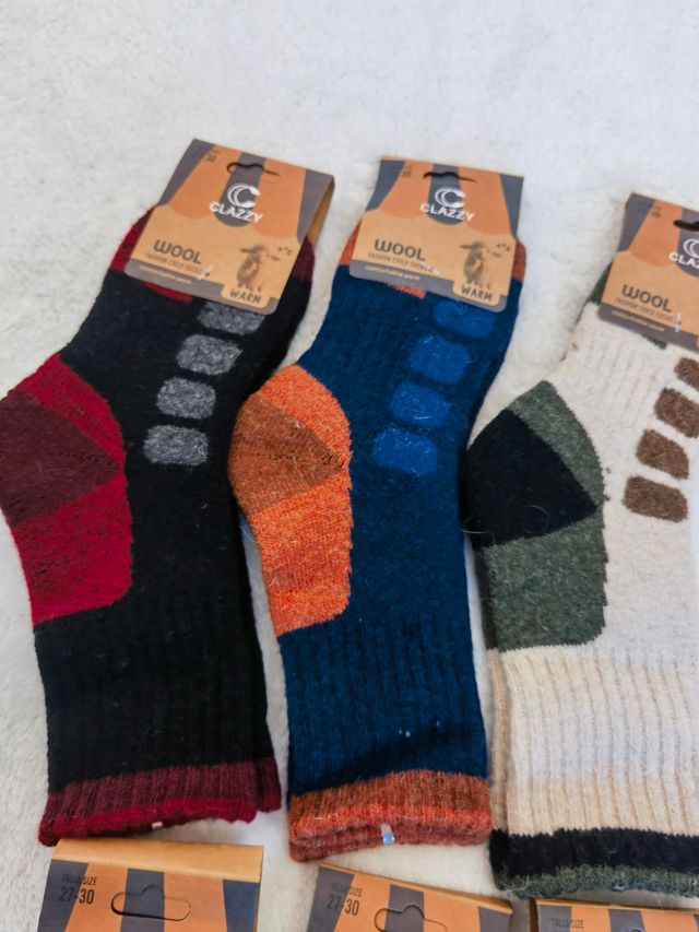 6 Pares Calcetines Lana Niños Talla 27-30