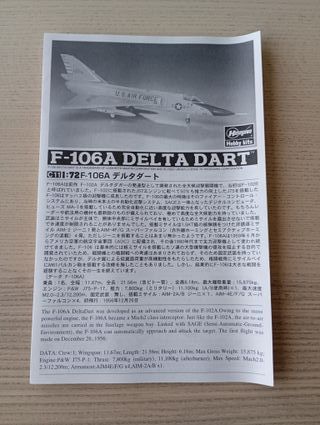 F-106A DELTA DART MAQUETA HASEGAWA 1/72