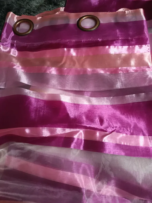 Cortinas Rayas Rosas y Moradas