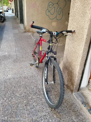Bicicleta de montaña roja